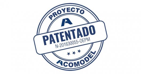 Sello de patente de la empresa Acomodel